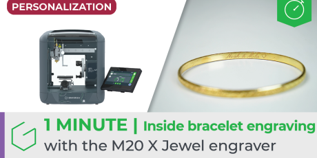 ⏱️ 1 Minute | Inside bracelet engraving with the M20 X Jewel Rotary Device